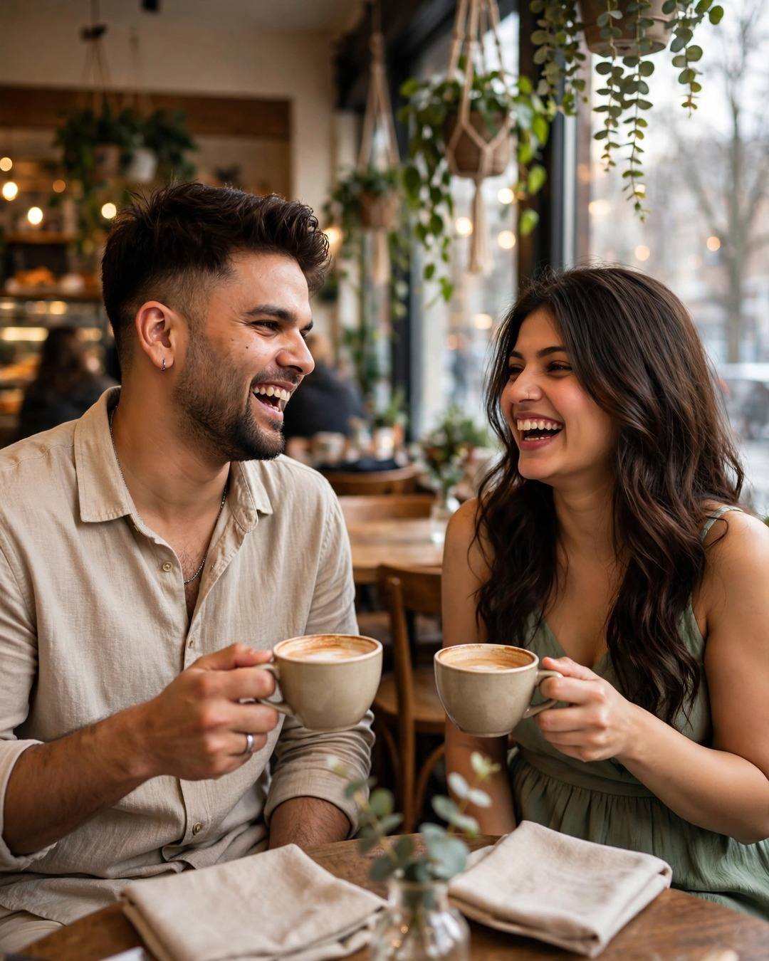 AI-generated couple look: Coffee Date Casual — with the AI prompt