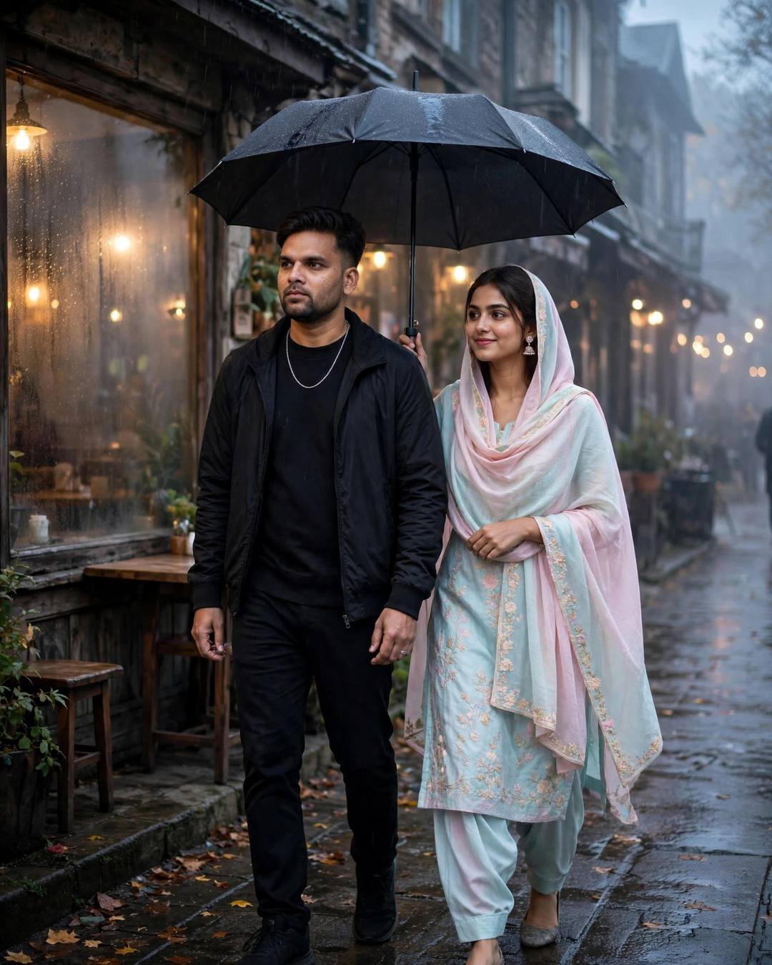 AI-generated cinematic portrait: A love letter hidden in her tiffin (Love Story)
