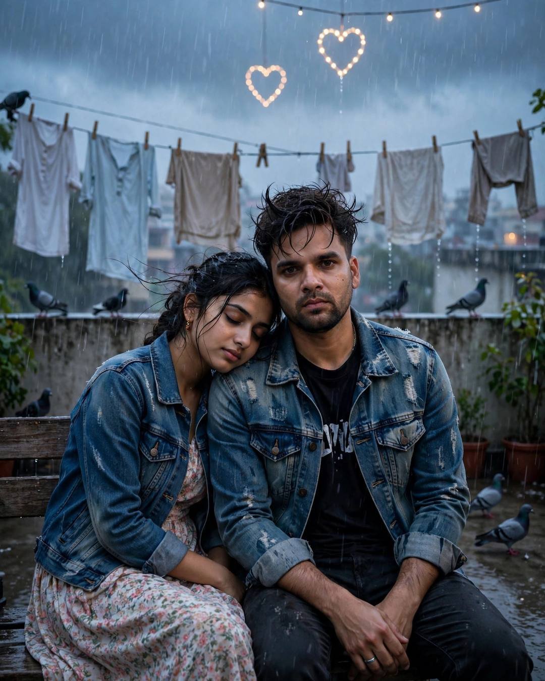 AI-generated cinematic portrait — holding hands tightly through rough turbulence on, 4:5 photography