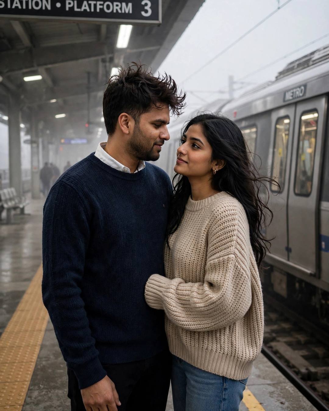 A birthday wish whispered at midnight, her — cinematic AI portrait, unspoken love mood
