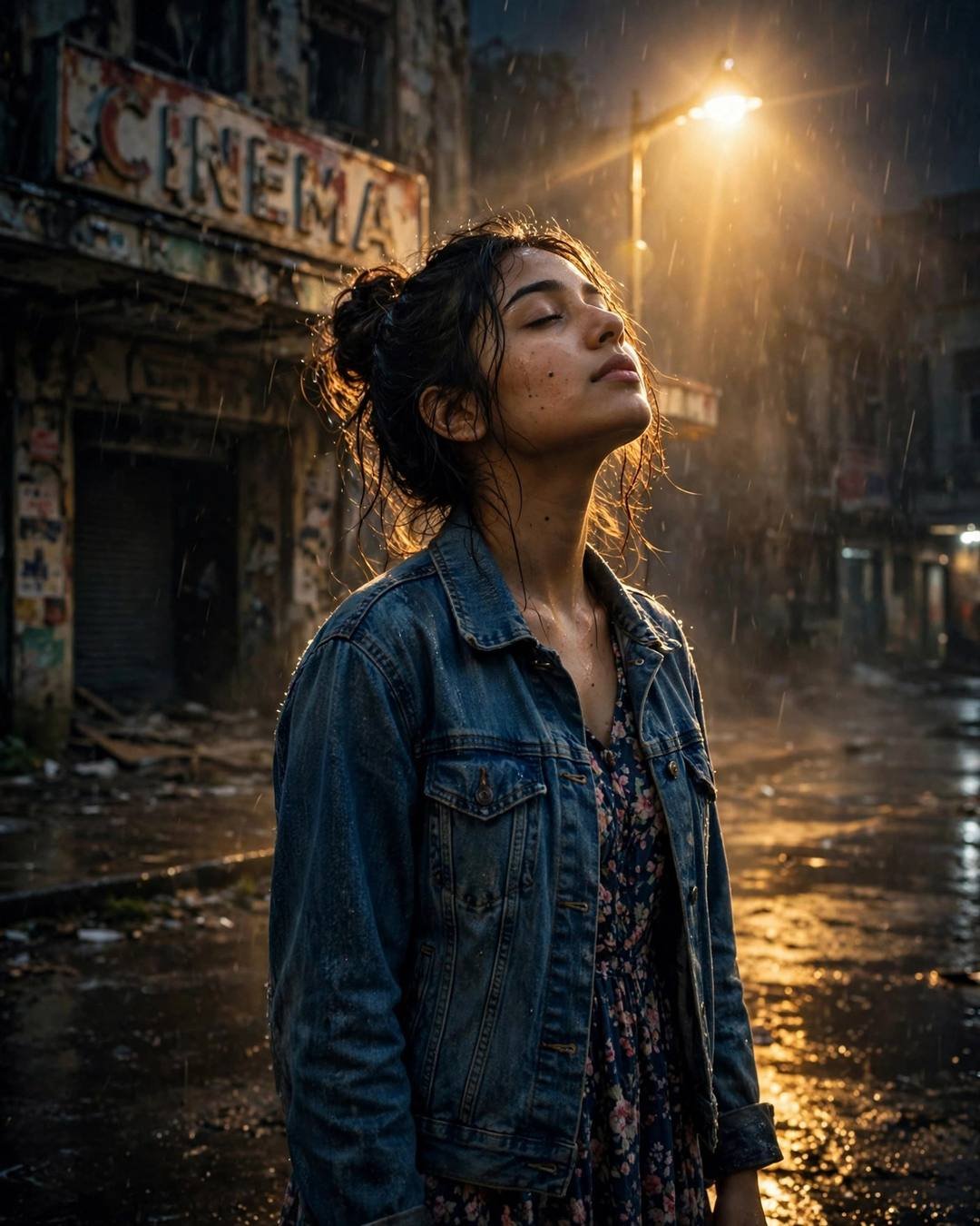 A window seat saved through three refills — cinematic AI portrait, waiting for someone mood