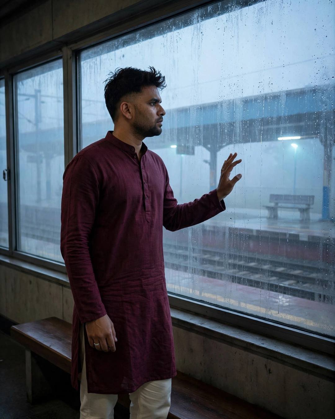 Smiling as his teacher pats his shoulder — AI cinematic portrait by PROMOLOOT