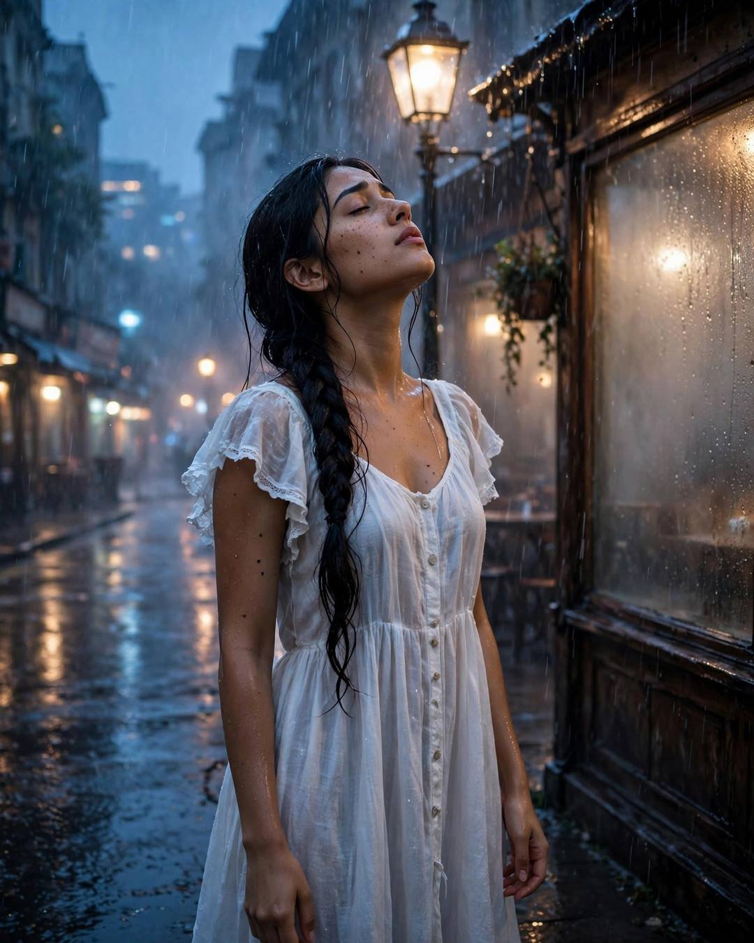 Standing in an empty kitchen, staring at — AI cinematic portrait by PROMOLOOT