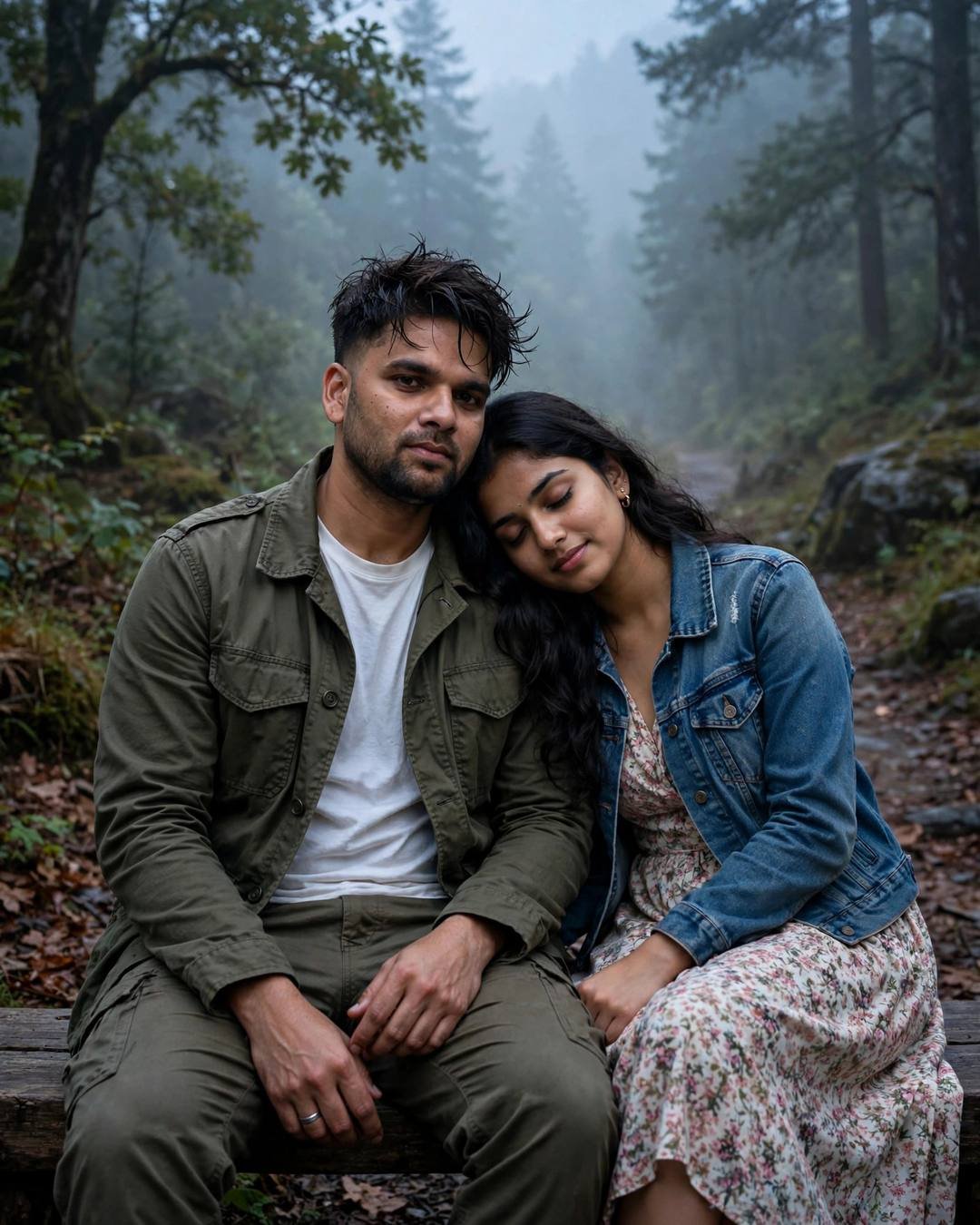 Dhol beats rising as they join a — AI-generated cinematic couple photograph on PROMOLOOT